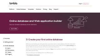 
                            10. Create your first online database - Simbla