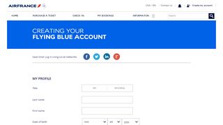 
                            1. Create your Flying Blue account - Air France