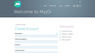 
                            12. Create Your JOi Account - JOi Telecom