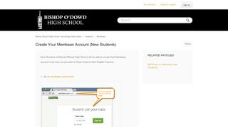 
                            6. Create your Membean Account (New Students) – Bishop O'Dowd High ...
