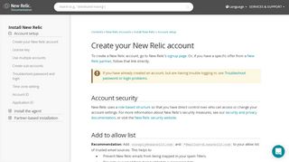 
                            6. Create your New Relic account | New Relic Documentation