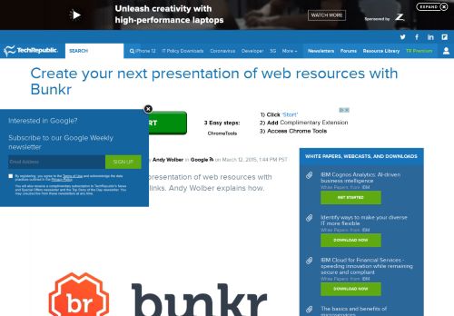 
                            2. Create your next presentation of web resources with Bunkr ...