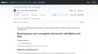 
                            11. Create your own encrypted chat server with Riot and Matrix · GitHub