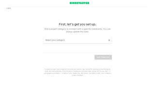 
                            6. Create your project — Kickstarter