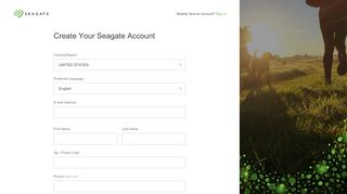 
                            8. Create Your Seagate Account