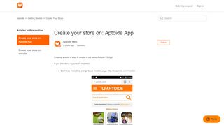 
                            8. Create your store on: Aptoide App – Aptoide