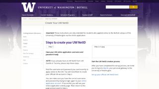 
                            9. Create Your UW NetID - Undergraduate Admissions - UW Bothell