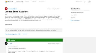
                            2. Create Zune Account - Microsoft Community