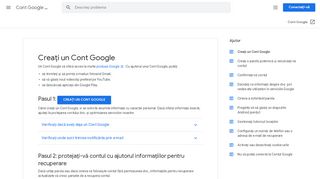 
                            5. Creați un Cont Google - Cont Google Ajutor - Google Support