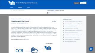 
                            6. Creating a CCR account : Center for Computational Research