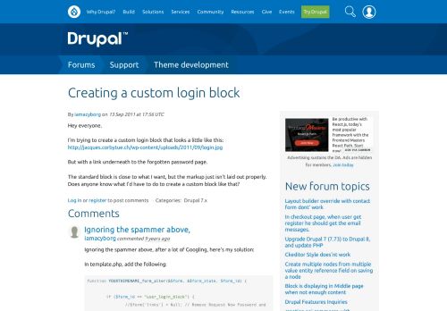 
                            1. Creating a custom login block | Drupal.org