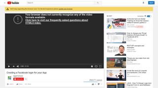 
                            7. Creating a Facebook login for your App - YouTube