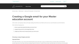 
                            8. Creating a Google email for your Master education account – Animoto ...