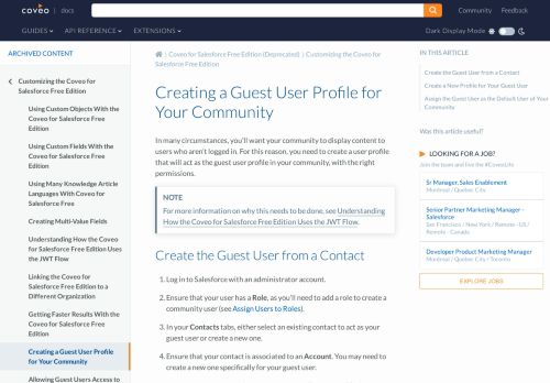 
                            10. Creating a Guest User Profile for Your Community - Coveo