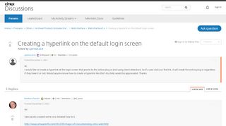 
                            5. Creating a hyperlink on the default login screen - Web Interface 5 ...
