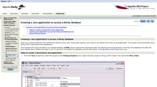 
                            10. Creating a Java application to access a Derby database - Apache DB