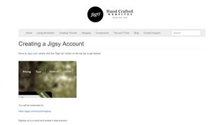 
                            2. Creating a Jigsy Account - Website Builder