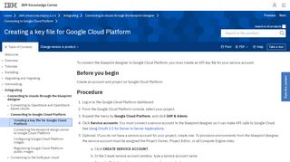 
                            12. Creating a key file for Google Cloud Platform - IBM