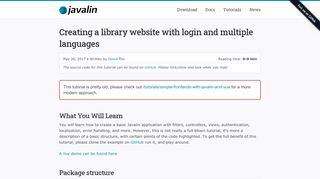 
                            11. Creating a library website with login and multiple languages - Javalin ...