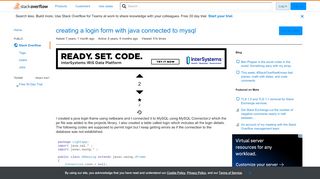
                            7. creating a login form with java connected to mysql - Stack Overflow