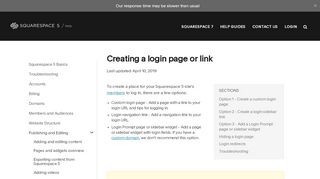 
                            8. Creating a login page or link – Squarespace5