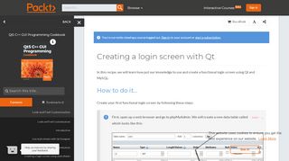 
                            6. Creating a login screen with Qt - Qt5 C++ GUI Programming Cookbook