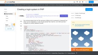 
                            1. Creating a login system in PHP - Stack Overflow