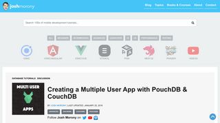 
                            5. Creating a Multiple User App with PouchDB & CouchDB | joshmorony ...