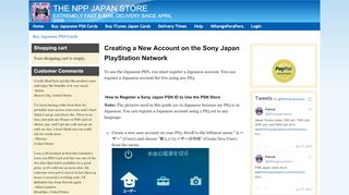 
                            7. Creating a New Account on the Sony Japan PlayStation Network ...