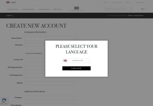 
                            3. Creating a new account | www.eichholtz.com