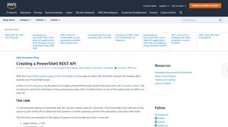 
                            5. Creating a PowerShell REST API | AWS Developer Blog - Amazon.com