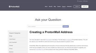 
                            5. Creating a ProtonMail Address - ProtonMail Support