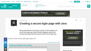 
                            6. Creating a secure login page with Java - SearchSoftwareQuality