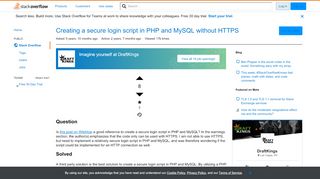 
                            5. Creating a secure login script in PHP and MySQL without HTTPS ...