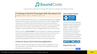 
                            9. Creating a Service Principal with the Azure CLI - Mark Heath