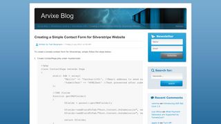 
                            8. Creating a Simple Contact Form for Silverstripe Website | Arvixe Blog
