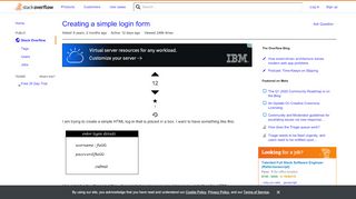 
                            10. Creating a simple login form - Stack Overflow