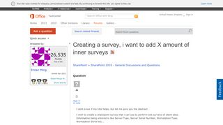 
                            11. Creating a survey, i want to add X amount of inner surveys - ...