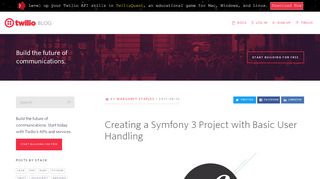 
                            12. Creating a Symfony 3 Project with Basic User Handling - Twilio