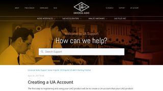 
                            9. Creating a UA Account – Universal Audio Support Home