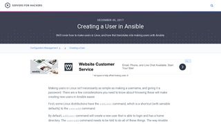 
                            8. Creating a User in Ansible | Servers for Hackers
