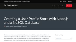 
                            9. Creating a User Profile Store with Node.js and a NoSQL Database