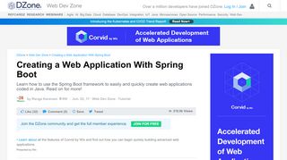 
                            5. Creating a Web Application With Spring Boot - DZone Web Dev