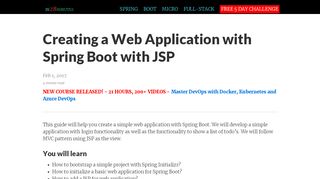 
                            9. Creating a Web Application with Spring Boot with JSP – Spring Boot ...