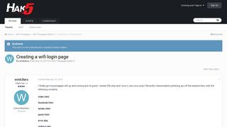 
                            6. Creating a wifi login page - WiFi Pineapple Mark V - Hak5 Forums