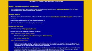 
                            12. Creating a YahooGroup -- Instructions - Academics