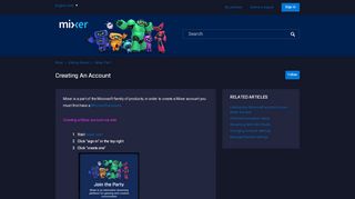 
                            7. Creating an Account – Mixer