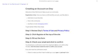 
                            3. Creating an Account on Etsy – Etsy Help