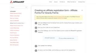 
                            11. Creating an affiliate registration form - Affiliate Forms For Gravity ...