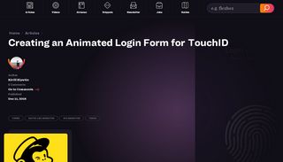 
                            11. Creating an Animated Login Form for TouchID | CSS-Tricks